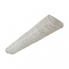 Slender linear textured glass flush mount